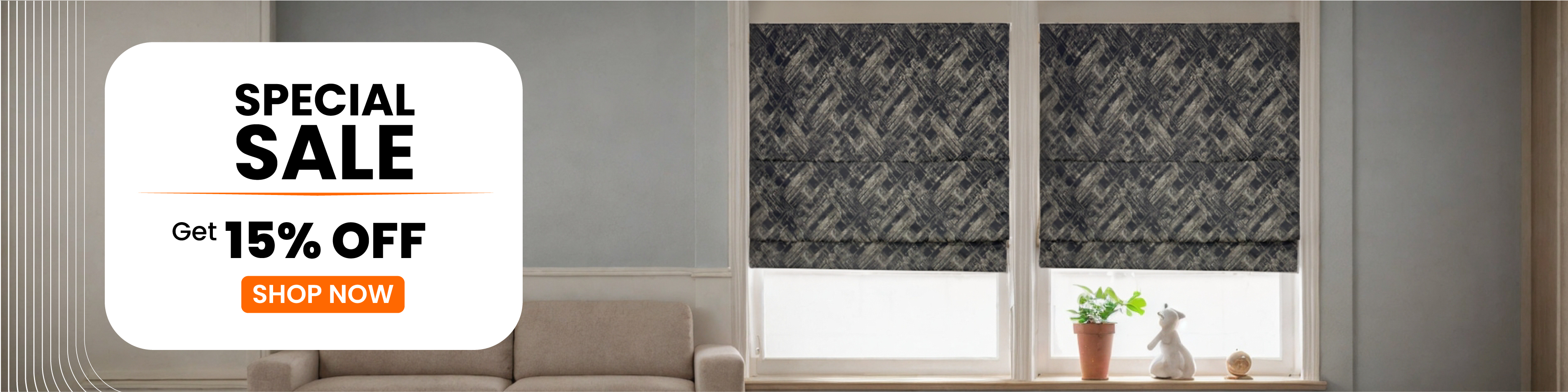 Semi-Blackout Roman Blind