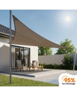 Hippo 95% Sun Block Shade Sail (Three Sided)