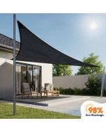 Hippo 98% Sun Block Shade Sail (Three Sided)