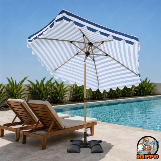 Hippo Centerpole Patio Umbrella - Stripe Patterns