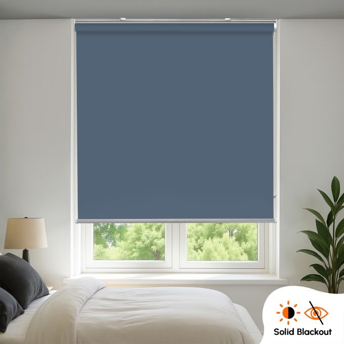 Hippo Blackout Solid Indoor Roller Blind (Acrylic Coated)