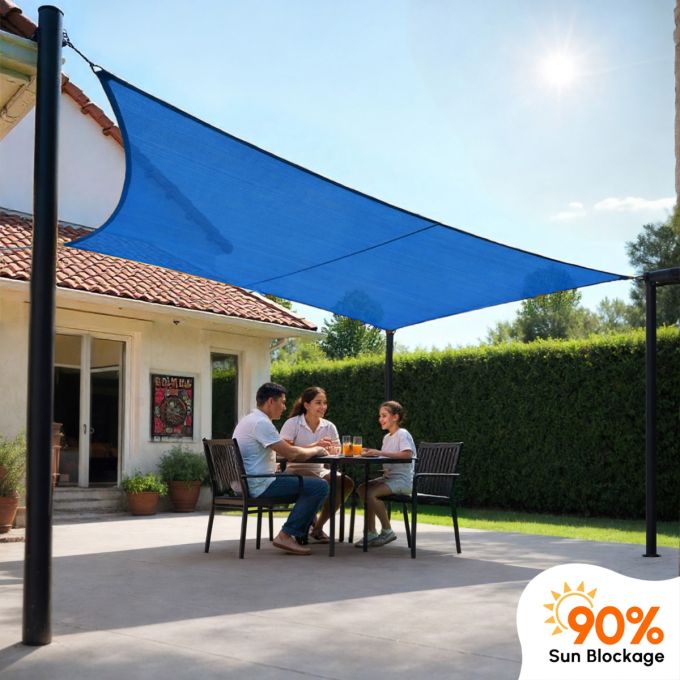 Hippo 90% Sun Block Shade Sail (Four Sided)