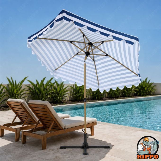 Hippo Centerpole Patio Umbrella - Stripe Patterns