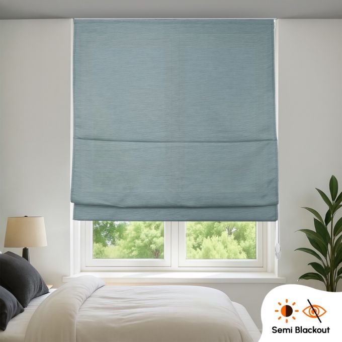 Hippo Semi Blackout Indoor Roman Blind (Semi Blackout Polyester)