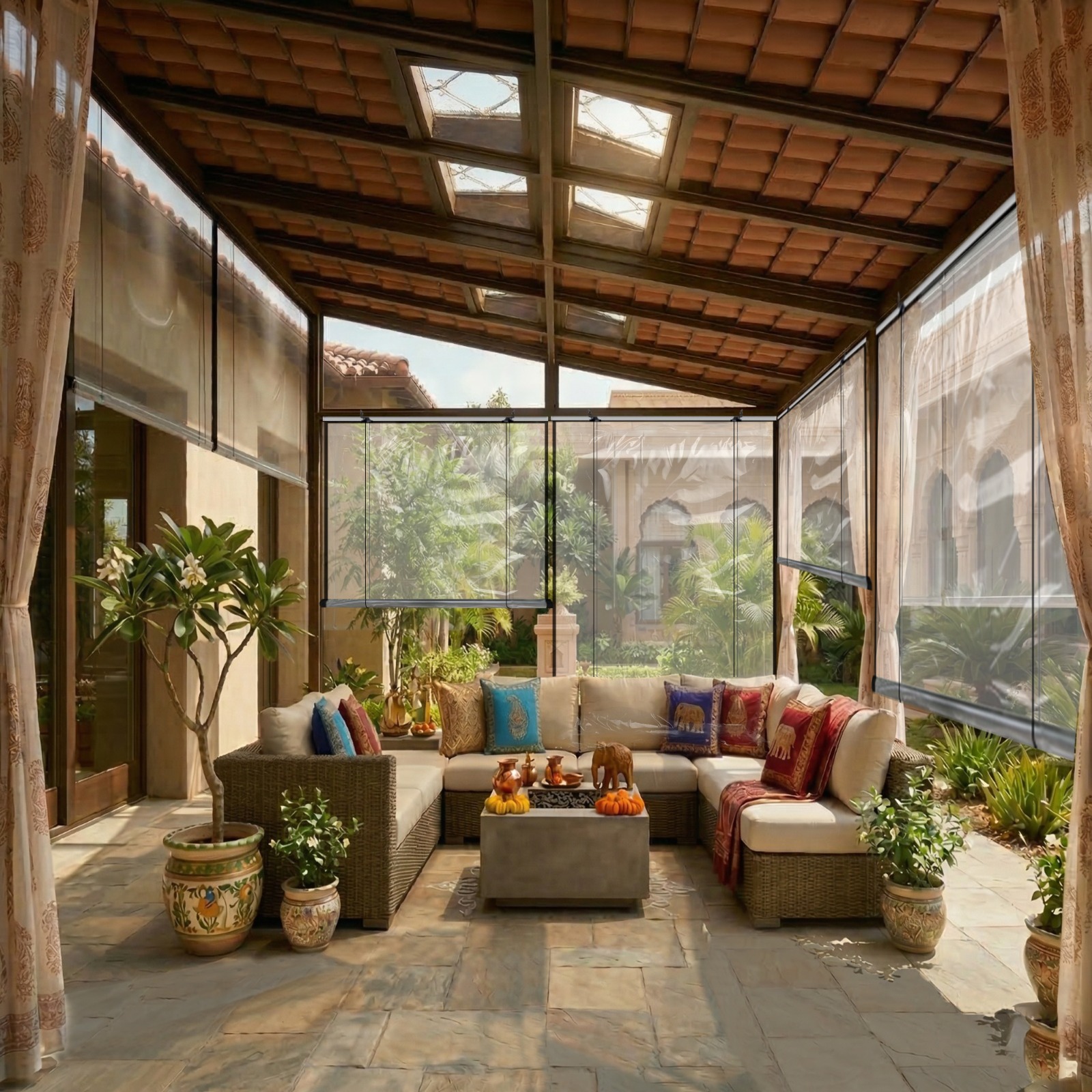 PVC Roll-Up Blinds: Waterproof Protection for Balconies, Cafes & Outdoor Spaces